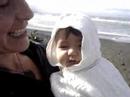 Sabrina first day at the beach