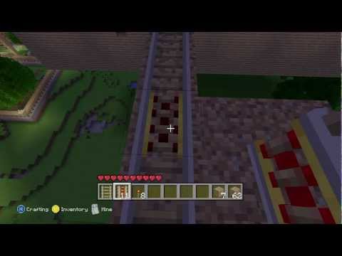how to make a train track in minecraft xbox