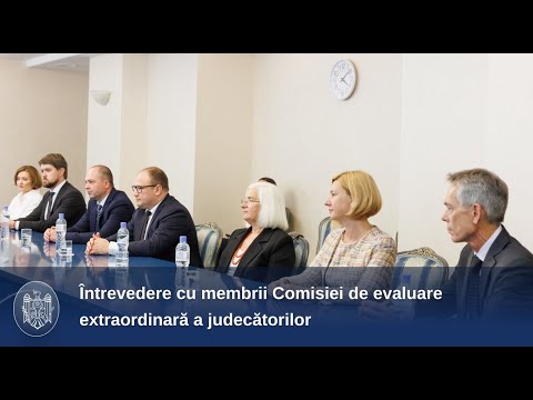 Președinta Maia Sandu s-a întâlnit cu membrii Comisiei de evaluare extraordinară a judecătorilor 
