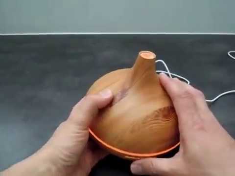 Earto 300ml Holzmaserung luftbefeuchter, Hochwertig, leistungsstark und leise, ideal auch als Nachtl