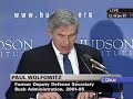 Wolfowitz On Iraq War, Doug Feith At Hudson Institute