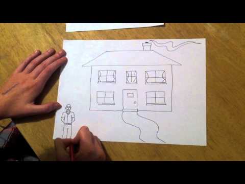 how to draw a house