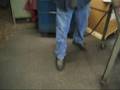 steel toe boot vs 27lb cast iron block