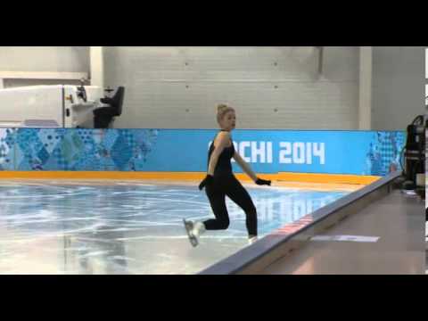 U.S. figure skater Gracie Gold’s practice skate