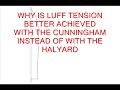 a small video that shows what is the cunningham, the halyard and how to correctly set luff tension