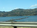 Driving along the Columbia River in Oregon along I84
