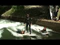 Surfing on the Isarkanal, Thalkirchen, Munich Surfing on the Isarkanal, Thalkirchen, Munich