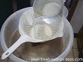 Sparging (rinsing) sugars from the grain in our hefeweizen
