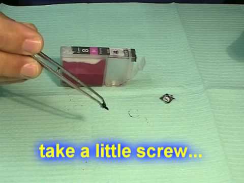 cli - This video describes how to refill and reset chip, using a chip resetter, of a CLI-8 or a PGI-5BK Canon Pixma inkjet cartridge.
