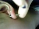0 gauge earlobe and 14 gauge earlobe