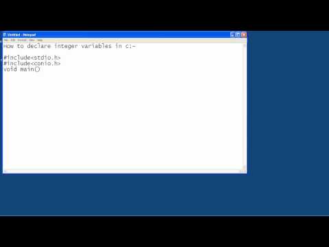 how to define integer in c