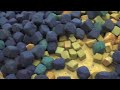 Cleaning a gymnastics foam pit