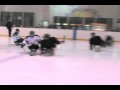 james dunham of the dallas sled hawks sits down to encourage houston athletes to put together a houston team for the texas sled hockey league.