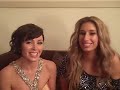 DANNII MINOGUE and STACEY SOLOMON backstage at THE X FACTOR