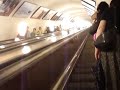 Really Long Metro Escalator in Moscow