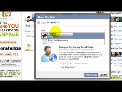 how to share a facebook link