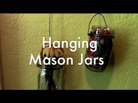 how to fasten mason jars to wood