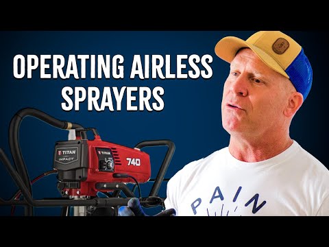 airless paint sprayer - Easy demonstration on how to operate an airless sprayer. Recommendation on spray tip size to use for trim and walls, how to use the prime knob and pressure c...
