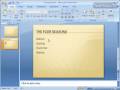 Create a Bulleted List in PowerPoint 2007