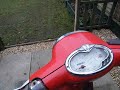Malaguti Yesterday 50cc on stand with engine running.