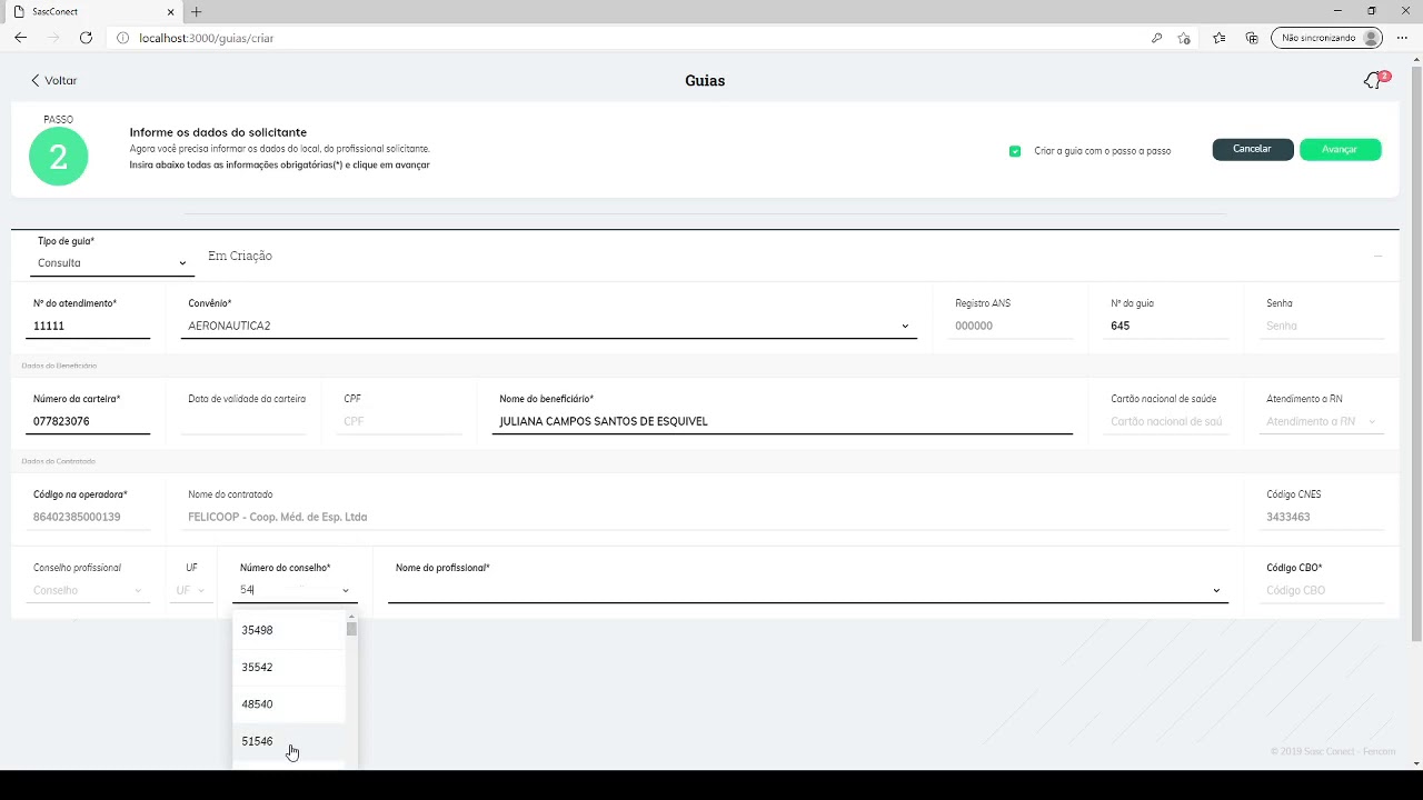 2 - Criando atendimento passo a passo