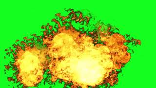 Non Stop Fire Explosion Green Screen Background Ef