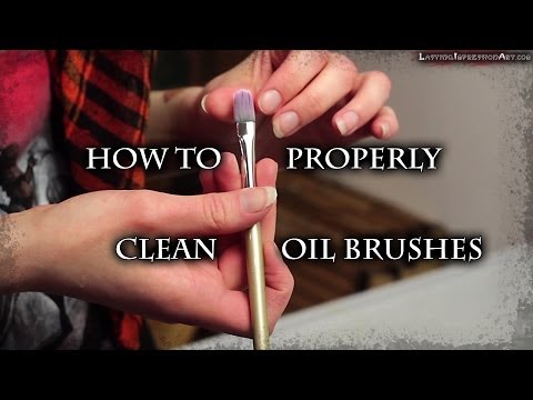 how to clean oil paint from a brushes