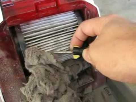 how to change belt on hoover dust manager cyclonic