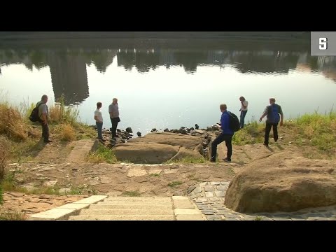 Elbe in Tschechien: Drre legt jahrhunderte alte Hungersteine frei