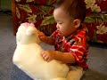 nuzzling the easter bunny