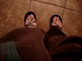 Phil dances around feet