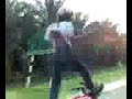 dangerous motocyle stunt