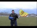 Running a Wing with a JustGoFly 450T Brushless Motor to demonstrate the slow fly ability with very nice thrust.