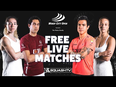 LIVE SQUASH - Windy City Open 2022 - Rd 2 - Double-Header