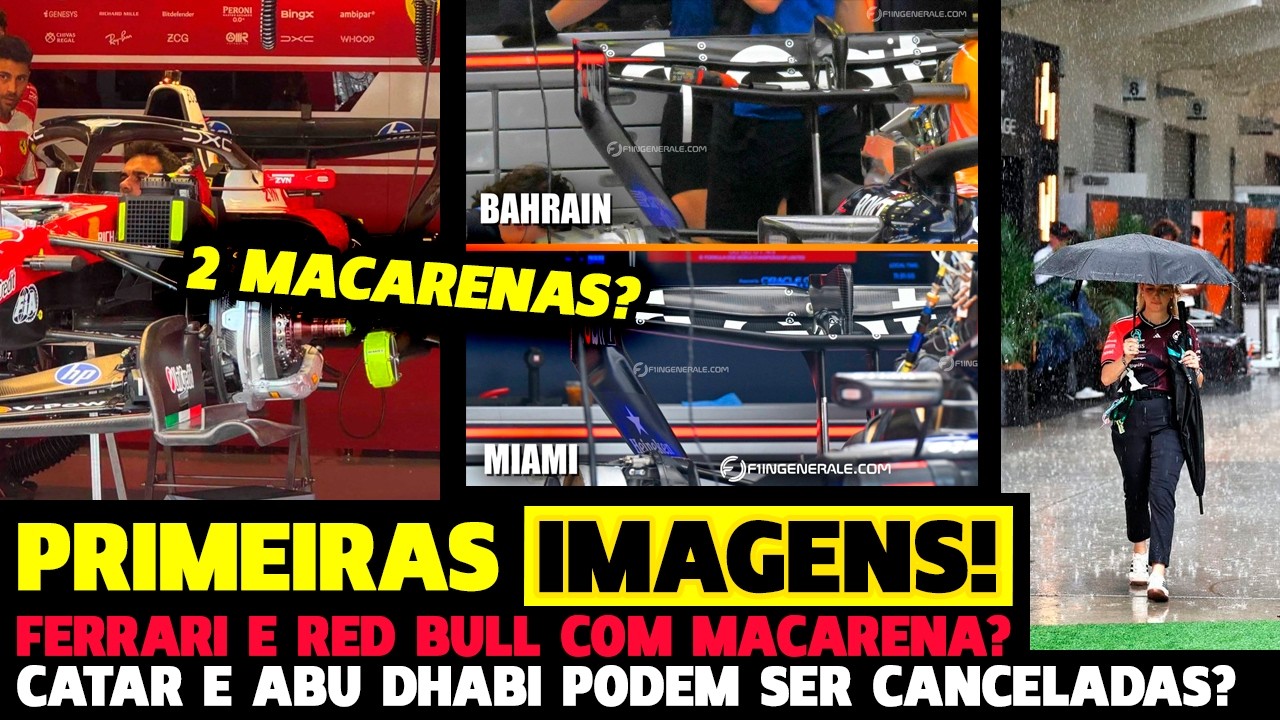 🚨PRIMEIRAS IMAGENS, ASAS TRASEIRAS, MACARENAS, RISCO DE CANCELAMENTO DE 2 CORRIDAS E MIAMI|FÓRMULA 1