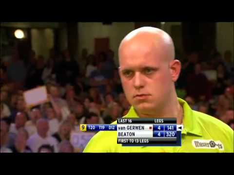 darter - Michael van Gerwen's 9-darter at the 2012 World Matchplay against Steve Beaton.