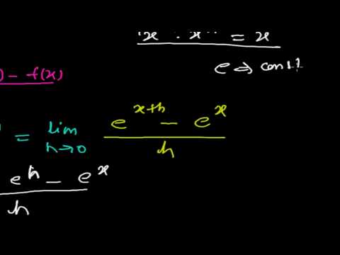 how to prove the derivative of e^x