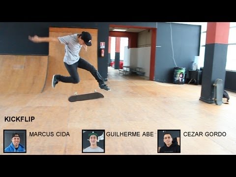 abe - Game de S.K.A.T.E padrão entre Guilherme Abe, Marcus Cida e Cezar gordo no matriz skate spot.