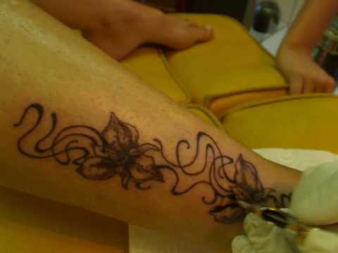 very nice orchid tattoo on Ellies leg Design and Tattoo : Anny , Ladyline very nice orchid tattoo on Ellies leg Design and Tattoo : Anny , Ladyline