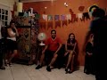 forr� de mala e cuia vi. casa do caju. 15 de julho de 2007. paty e caju dan�ando ao som de 