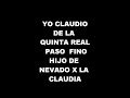 yo  claudio de la quinta real