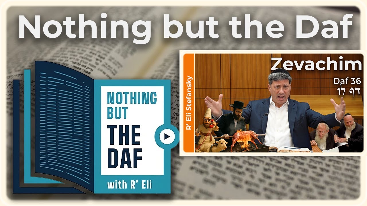 CHAZARAH – Zevachim Daf 36 | "Nothing but the Daf" with R' Eli Stefansky