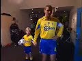 My son as mascot at Br�ndby Stadion