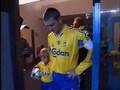My son as mascot at Brøndby Stadion
