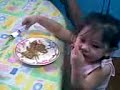 Aian Eating Pancit
