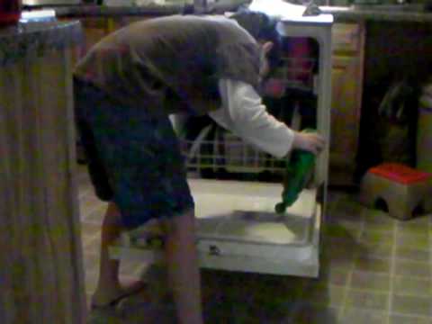 how to drain dishwasher for winter
