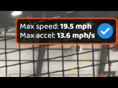 4.61 40yd, 19.5 mph max speed