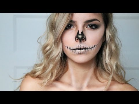 MAQUILLAGE D'HALLOWEEN: SQUELETTE GLAMOUR ! (sans maquillage FX)