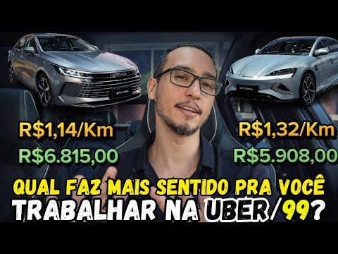 BYD King ou Seal? Qual tem mais VANTAGENS rodando na Uber? #uber