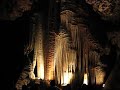 God bless America light show played in natural theatre in Meramac caverns! Amazing natural show I ever witnessed! A curtain made of large natural formations!
